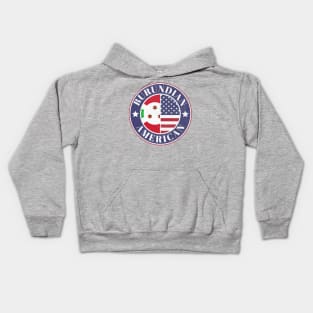 Proud Burundian-American Badge - Burundi Flag Kids Hoodie